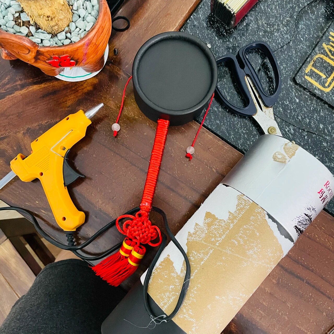 亲子手工作业,废物利用——乐器 拨浪鼓"鼗" 幼儿园亲子手工作业,废物