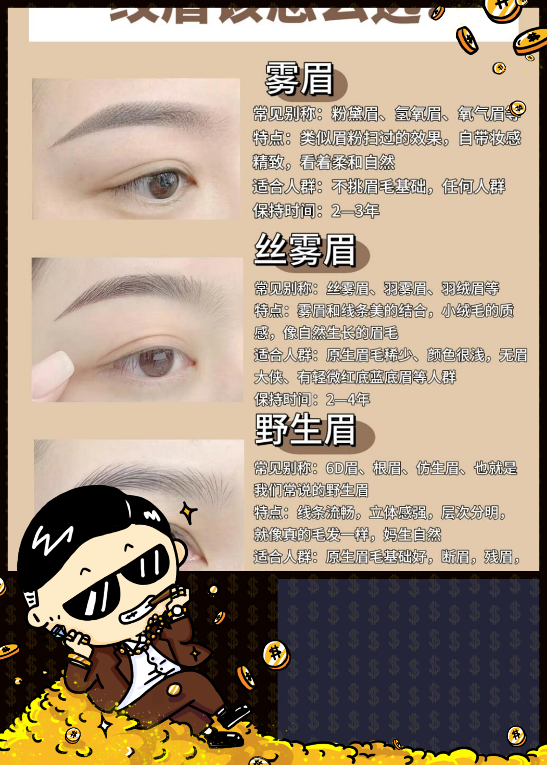 教你怎样选择纹眉类型