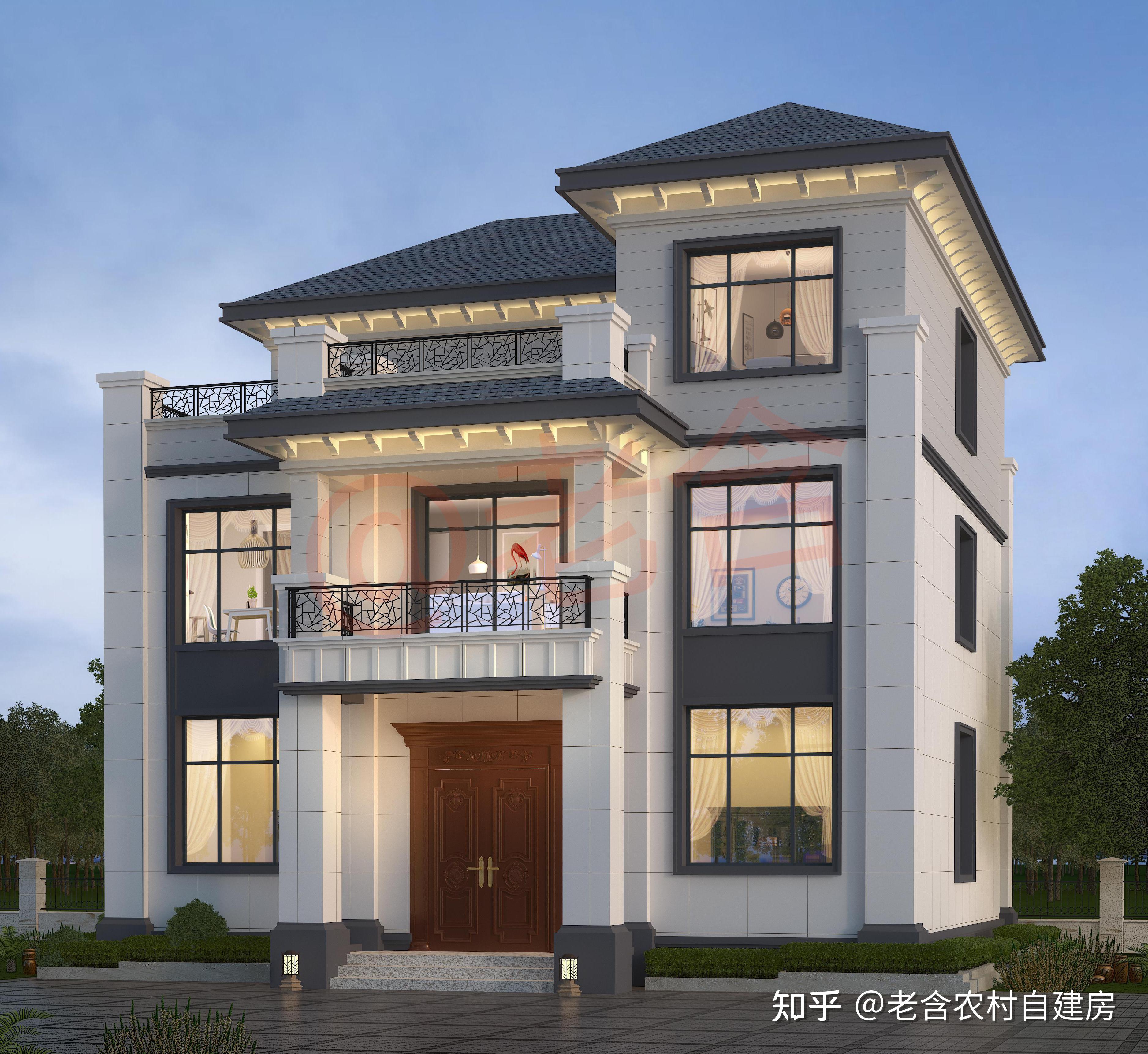 农村自建三层别墅新中式风格造价仅30万性价比超高