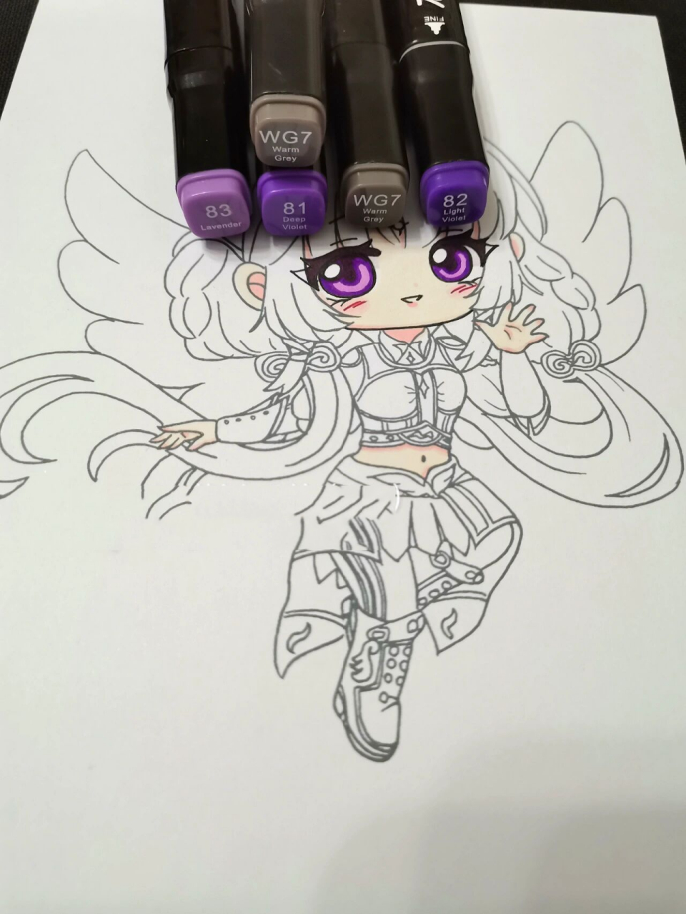斗罗大陆小舞白沉香手绘线稿简笔画画的日常 原创 (史莱克七怪:已画