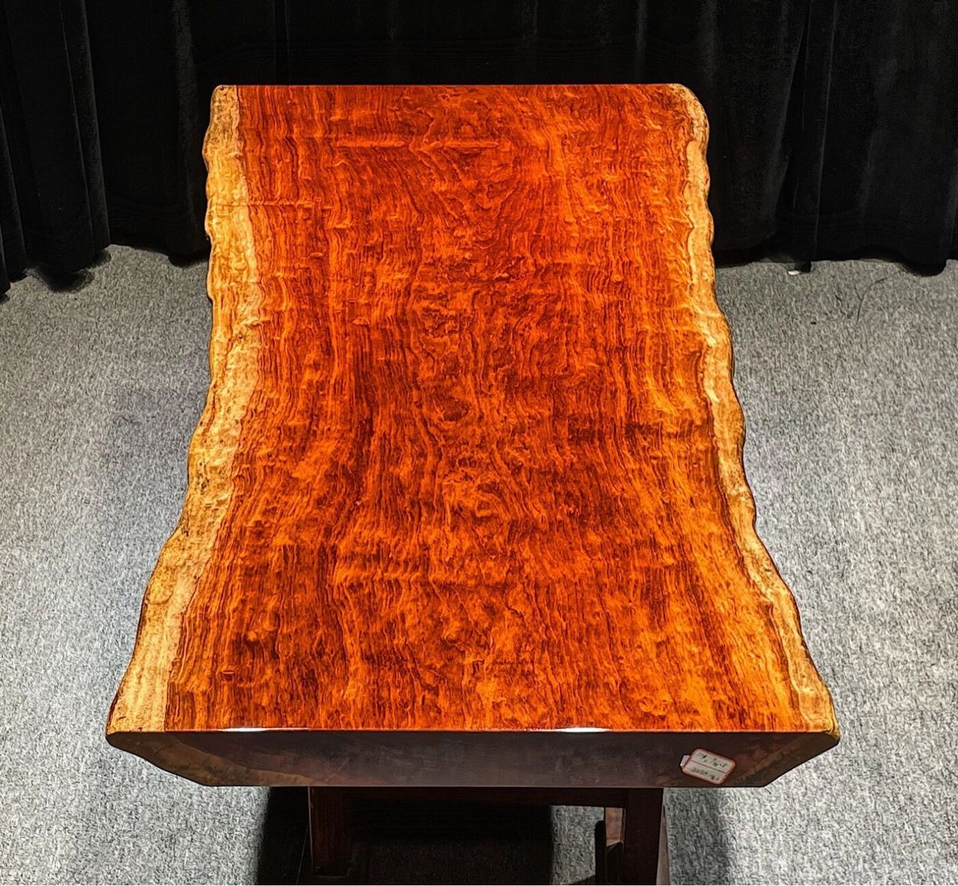 巴花奥坎黑檀实木大板茶桌原木办公红木家具 名称:巴花自然边 177*83*