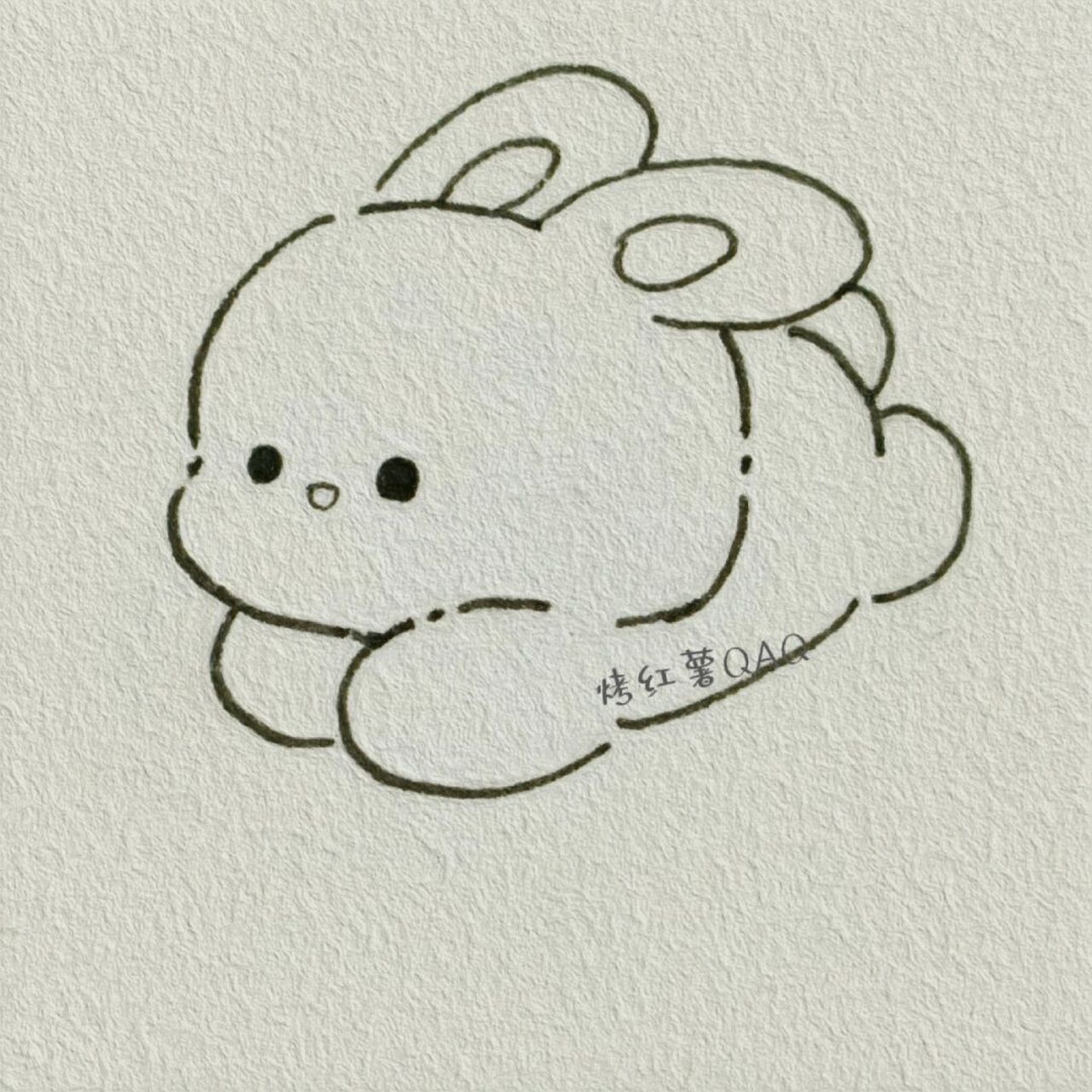 临摹  #简笔画教程# #简笔画#  #头像# #画画##绘画教程# #兔兔##可爱