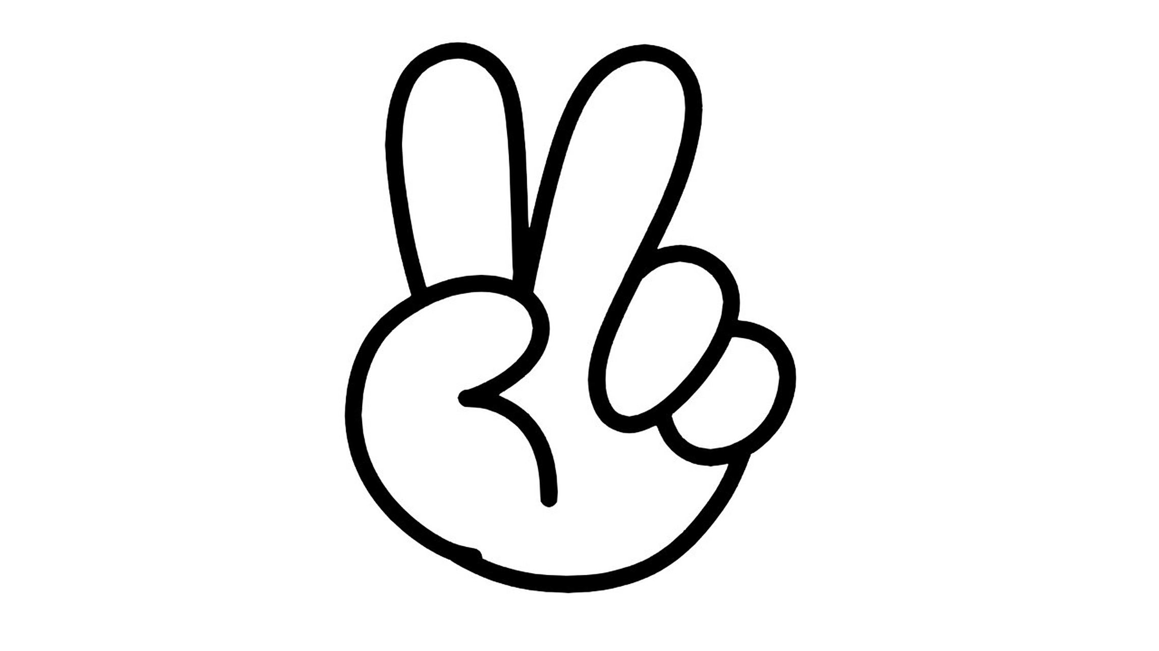 【简笔画素材分享24】不同手势代表的数字 分享9款数字手势高清线稿