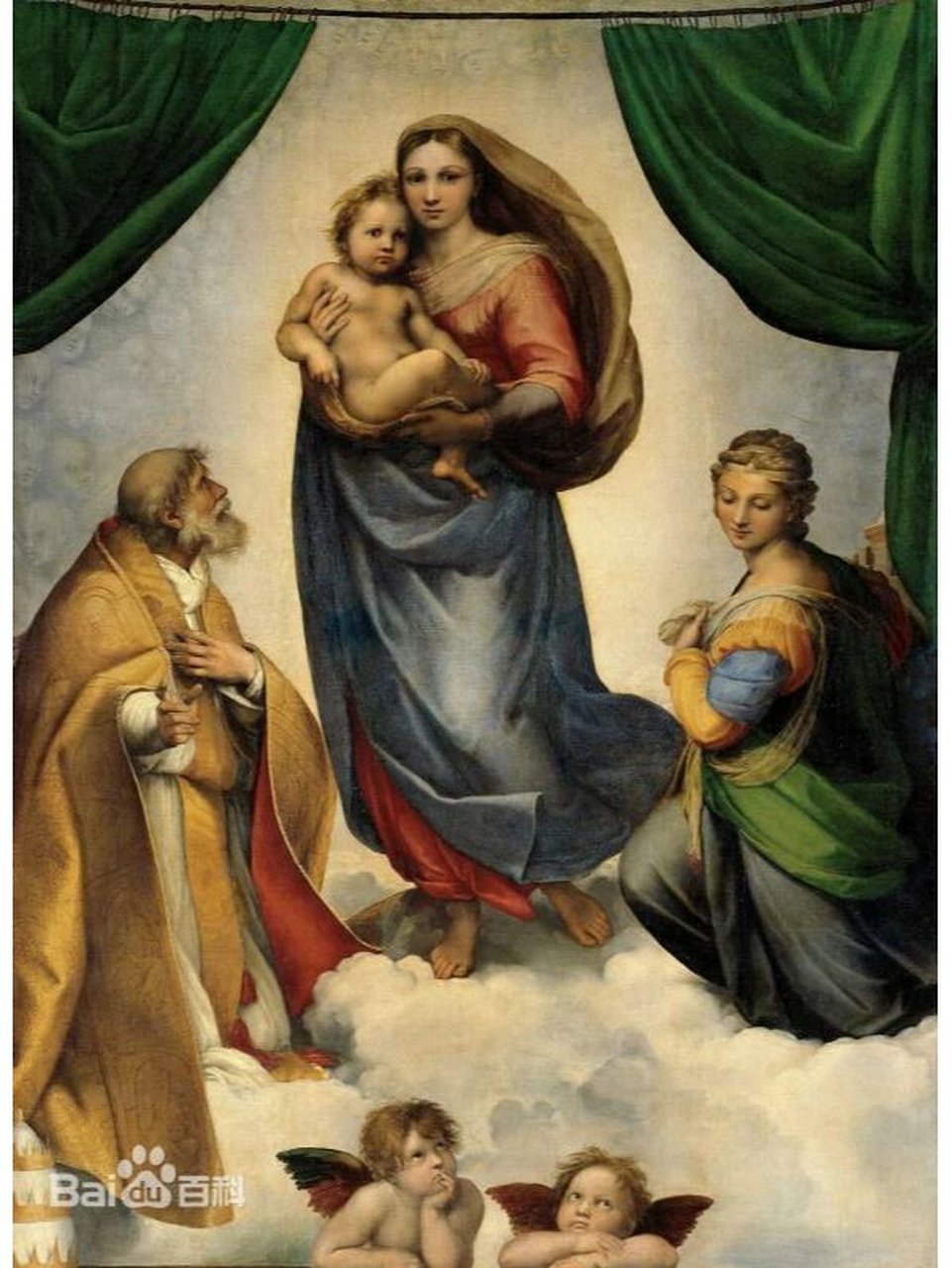 百幅世界名画欣赏10——【西斯廷圣母】 95艺术家:意大利画家拉斐尔