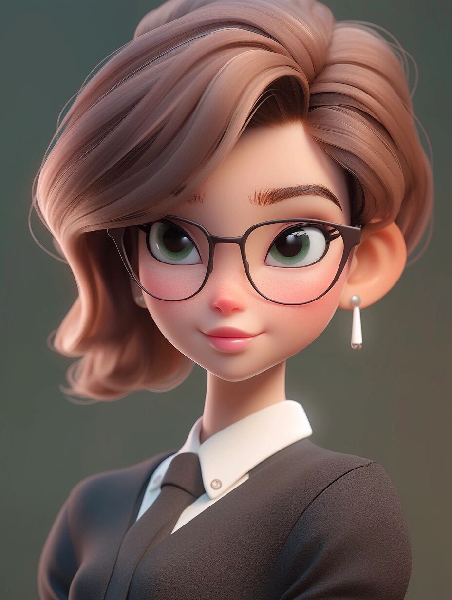 职业人力资源卡通头像(女版)