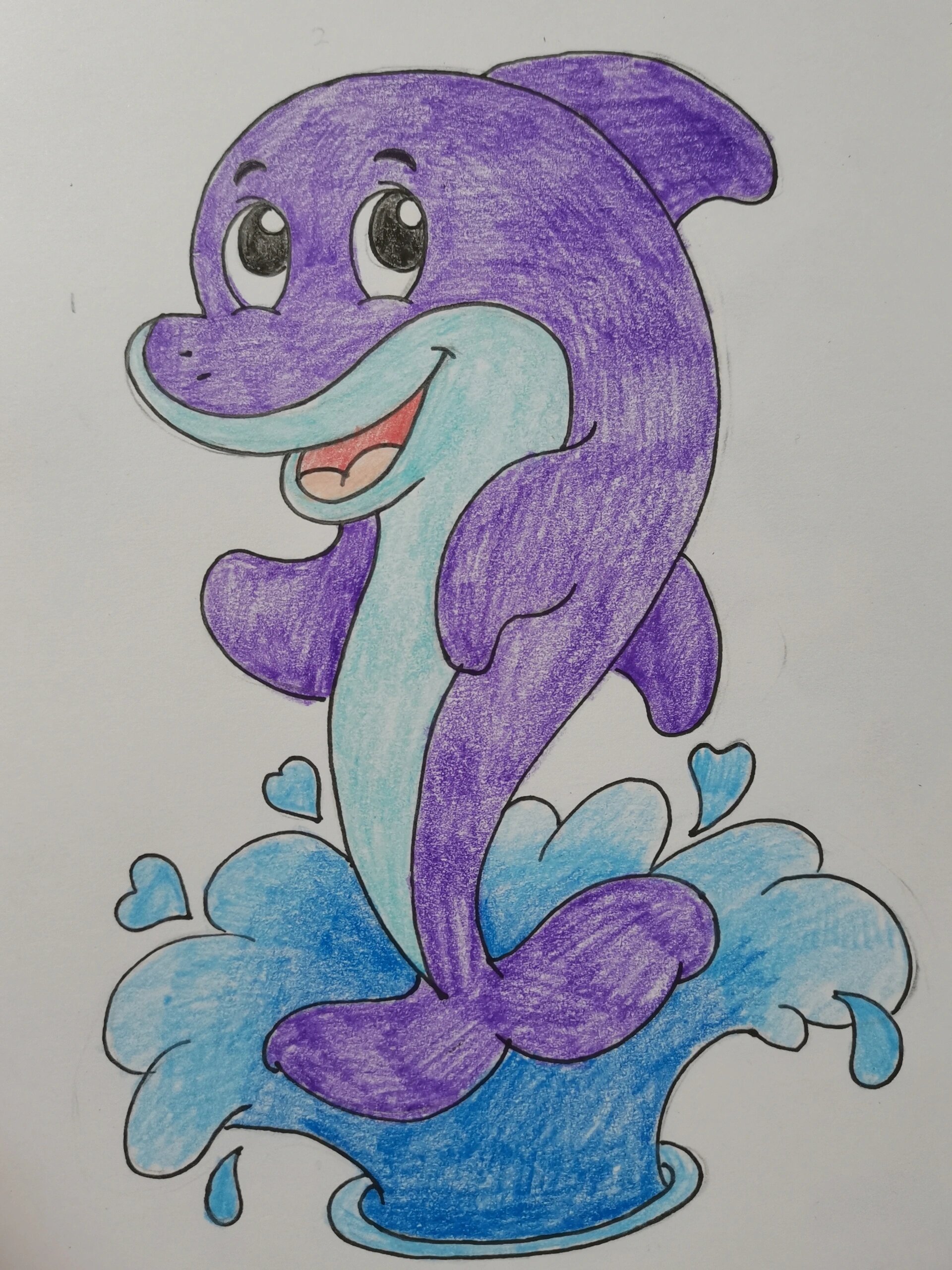 简笔画(108)跟我一起画海豚