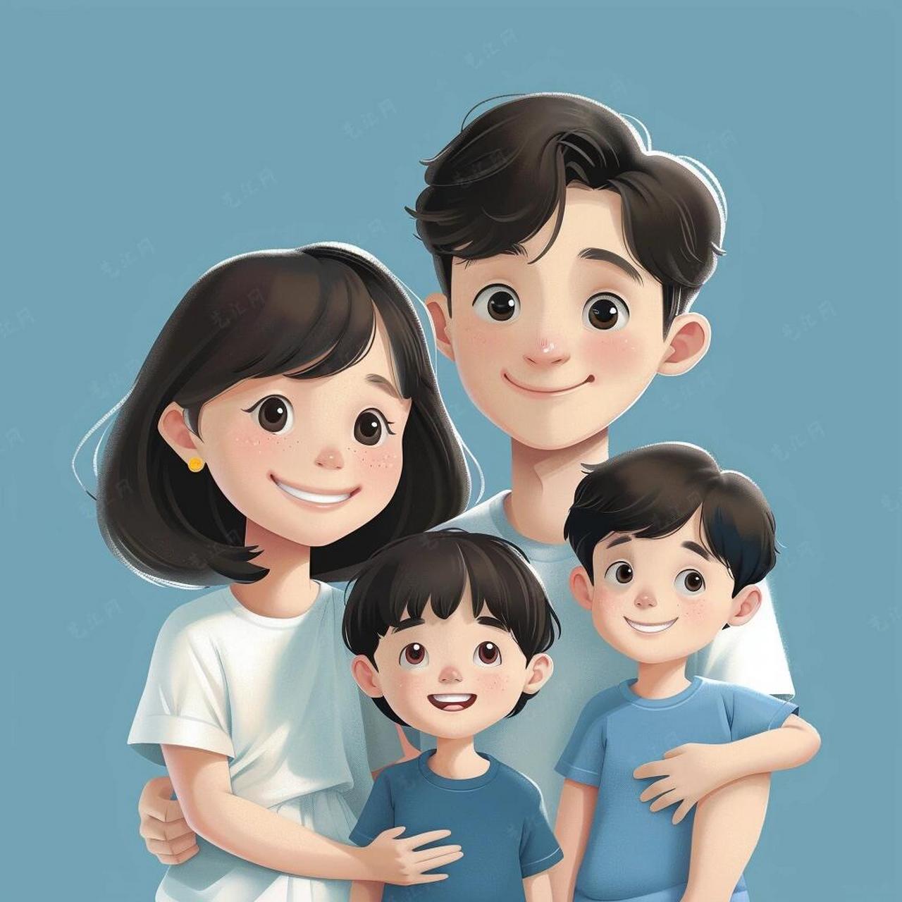 93  9696他们的笑脸洋溢着纯真与幸福,仿佛整个世界都被他们的