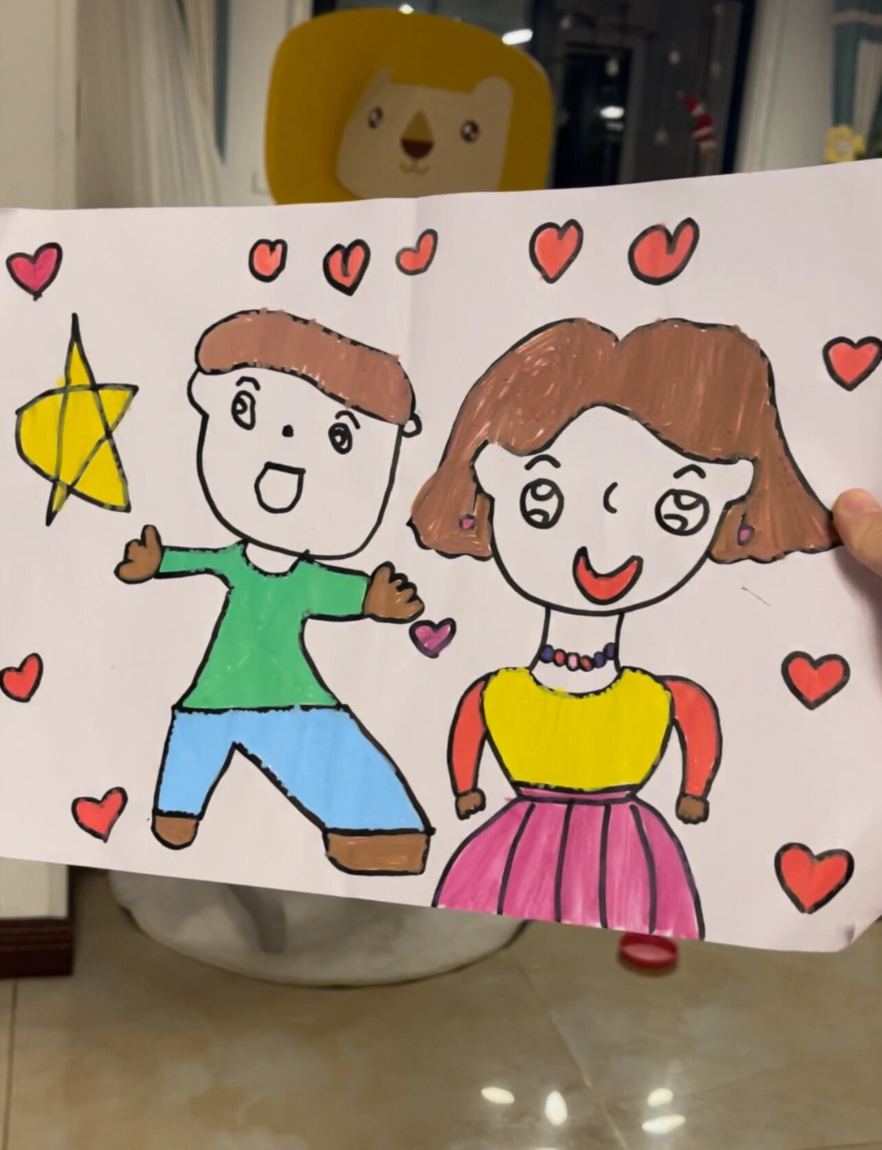 绘画《我的爸爸妈妈
