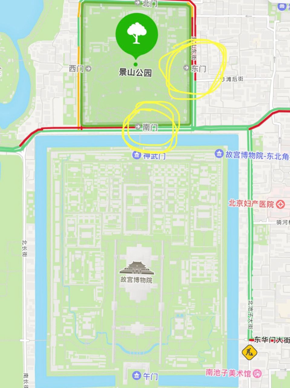 景山公园门票分为 现场票 和 预约票现场票数量有限,需要提前在p3的