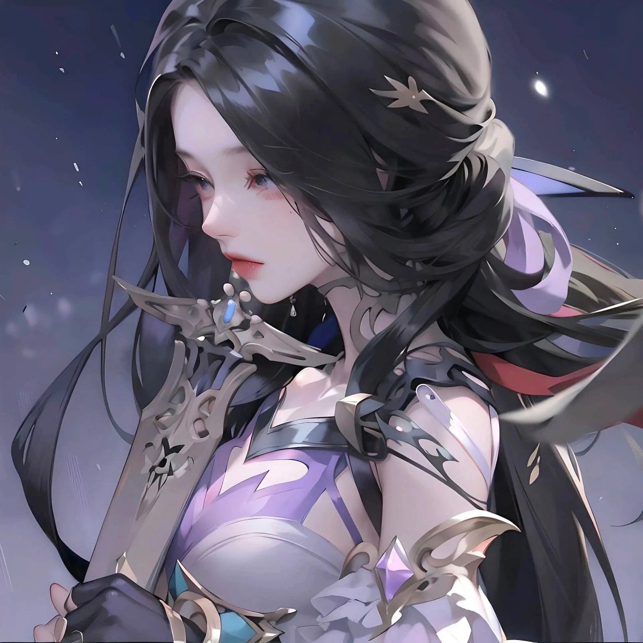 清冷古风动漫头像,一剑霜寒十四州