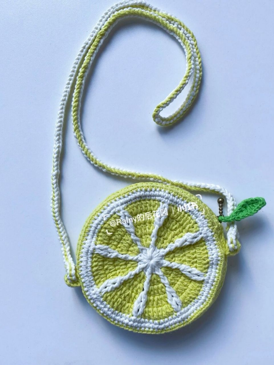 这片柠檬有点酸 | 钩针编织包包附图解教程 93柠檬精本精小挎包