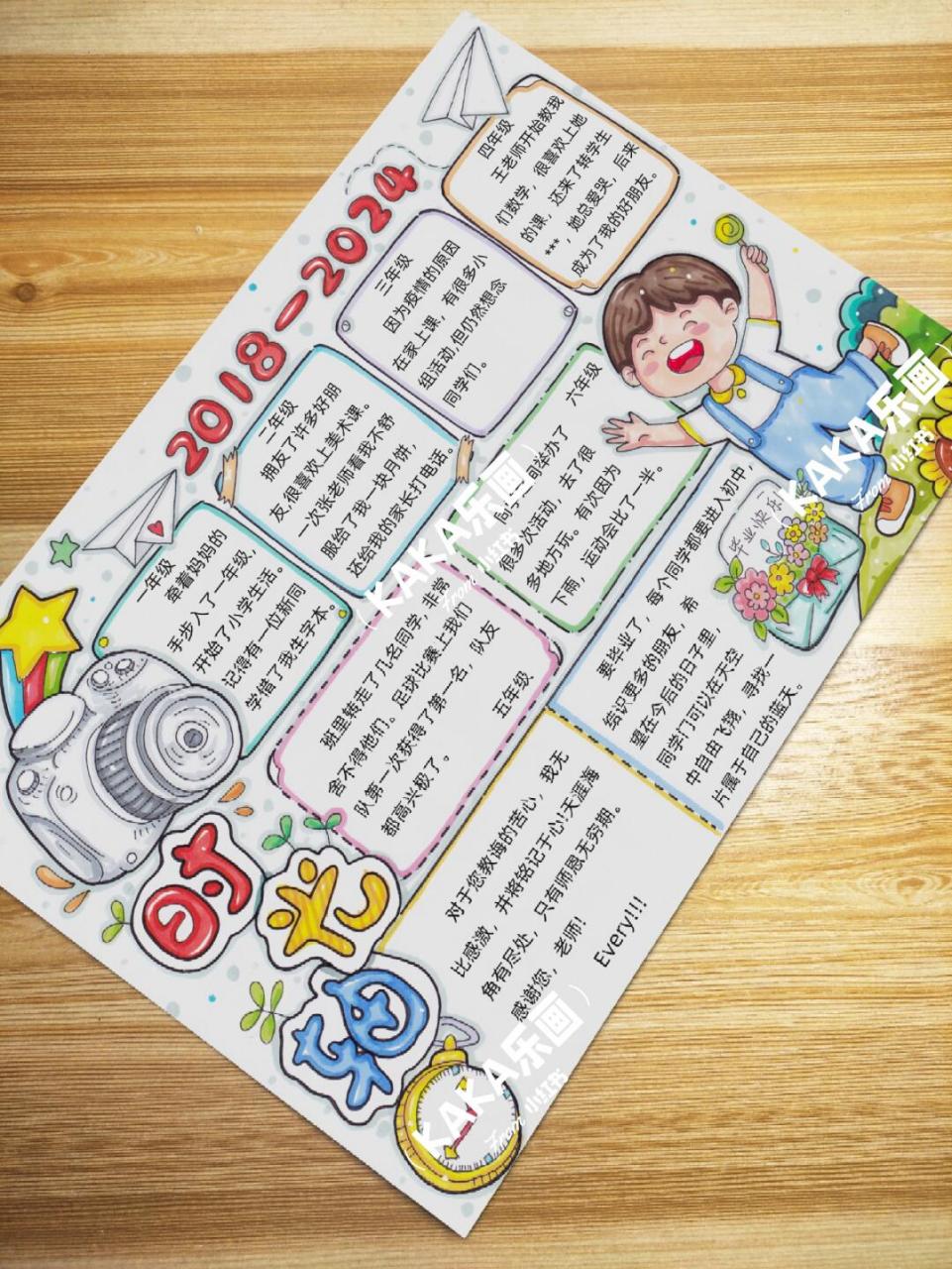 时间轴/毕业啦小报636模板 93临摹交作业93打印线稿涂色 手抄报