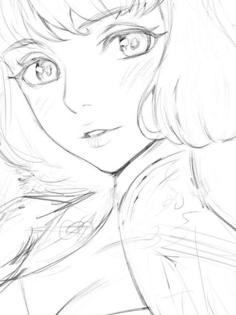 适合新手临摹的线稿图!线条太舒服了! 来自画师:morryevans