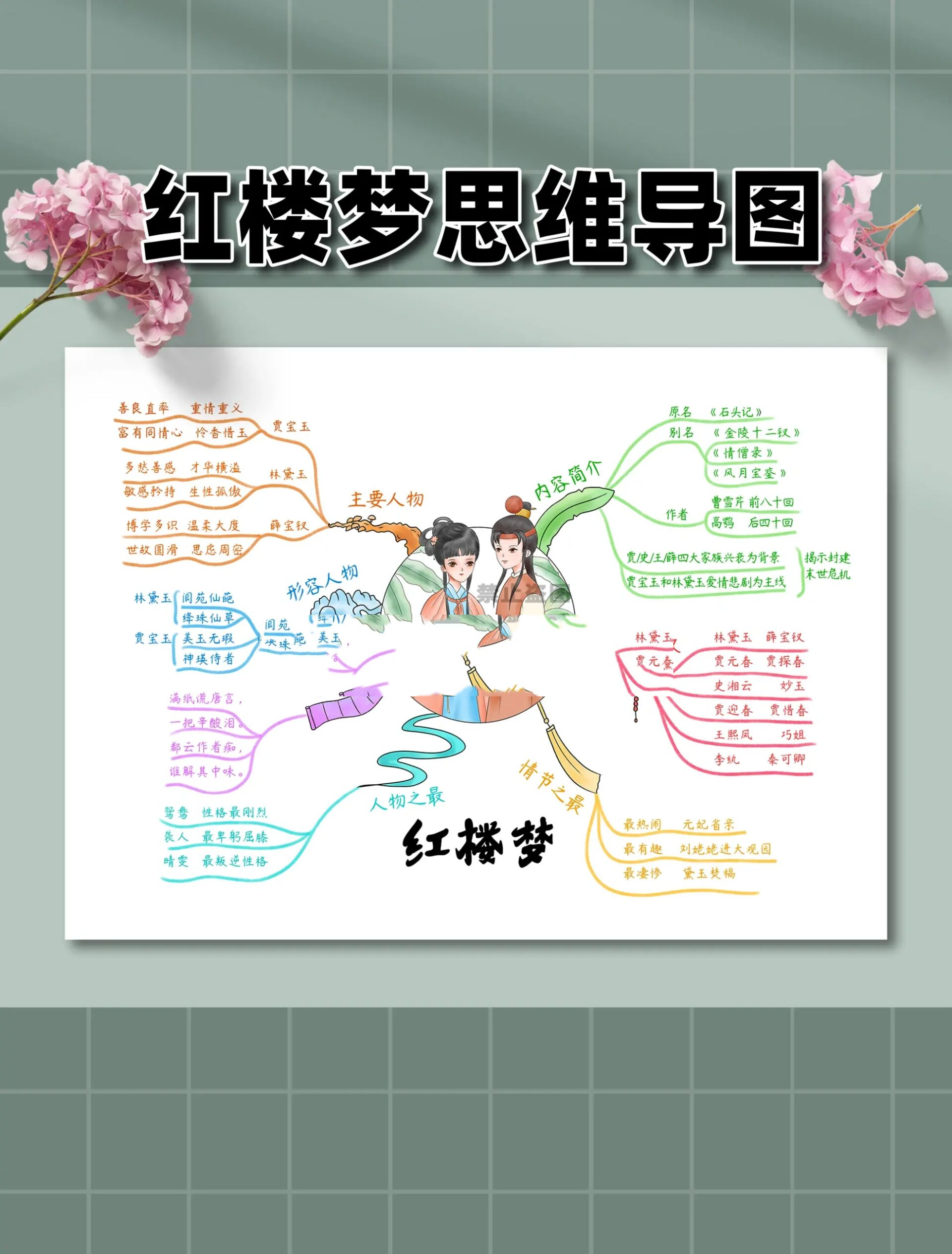 红楼梦第二回思维导图图片