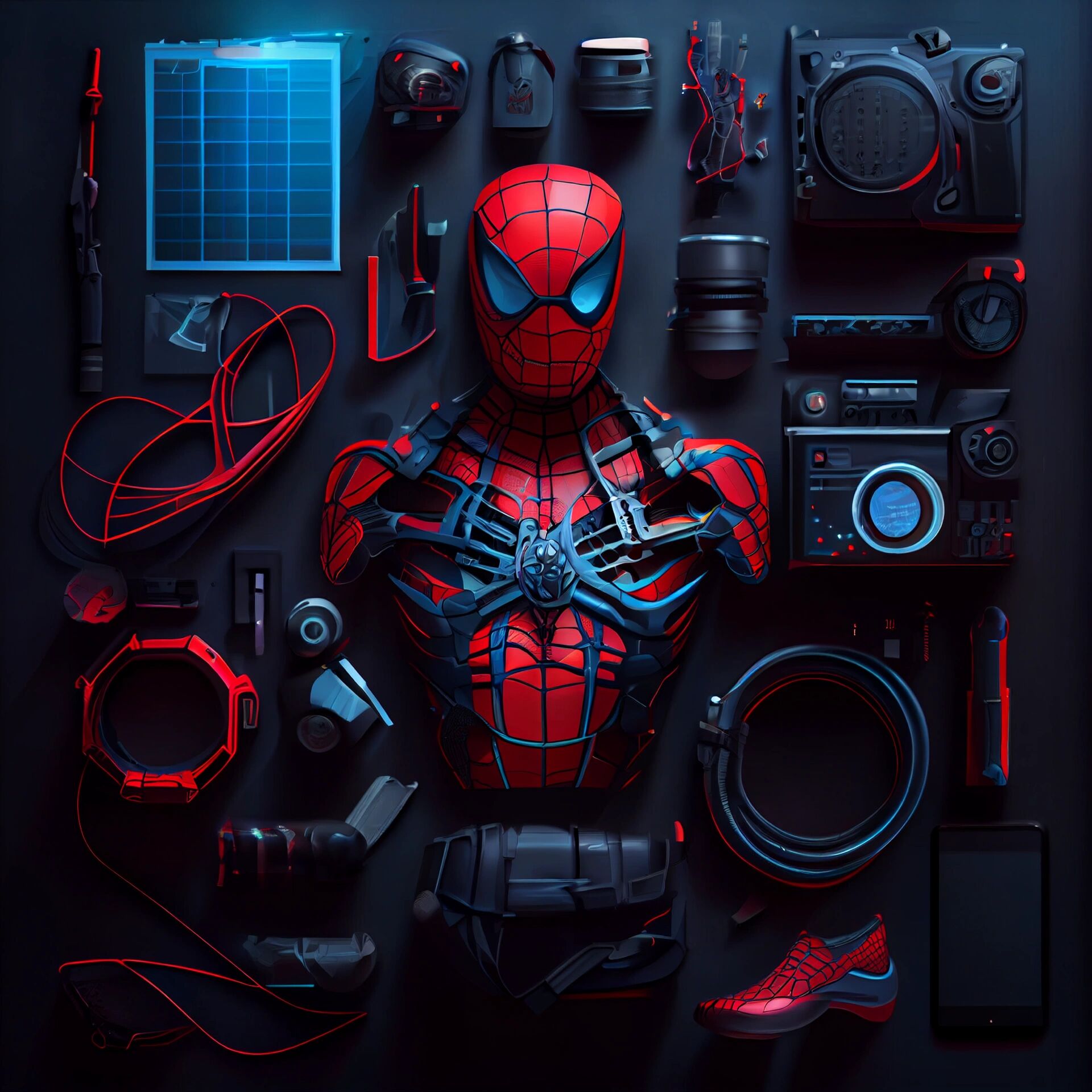 蜘蛛侠战衣的设计图从高中生背包滑落 我捡起来了请问接下来该咋整.