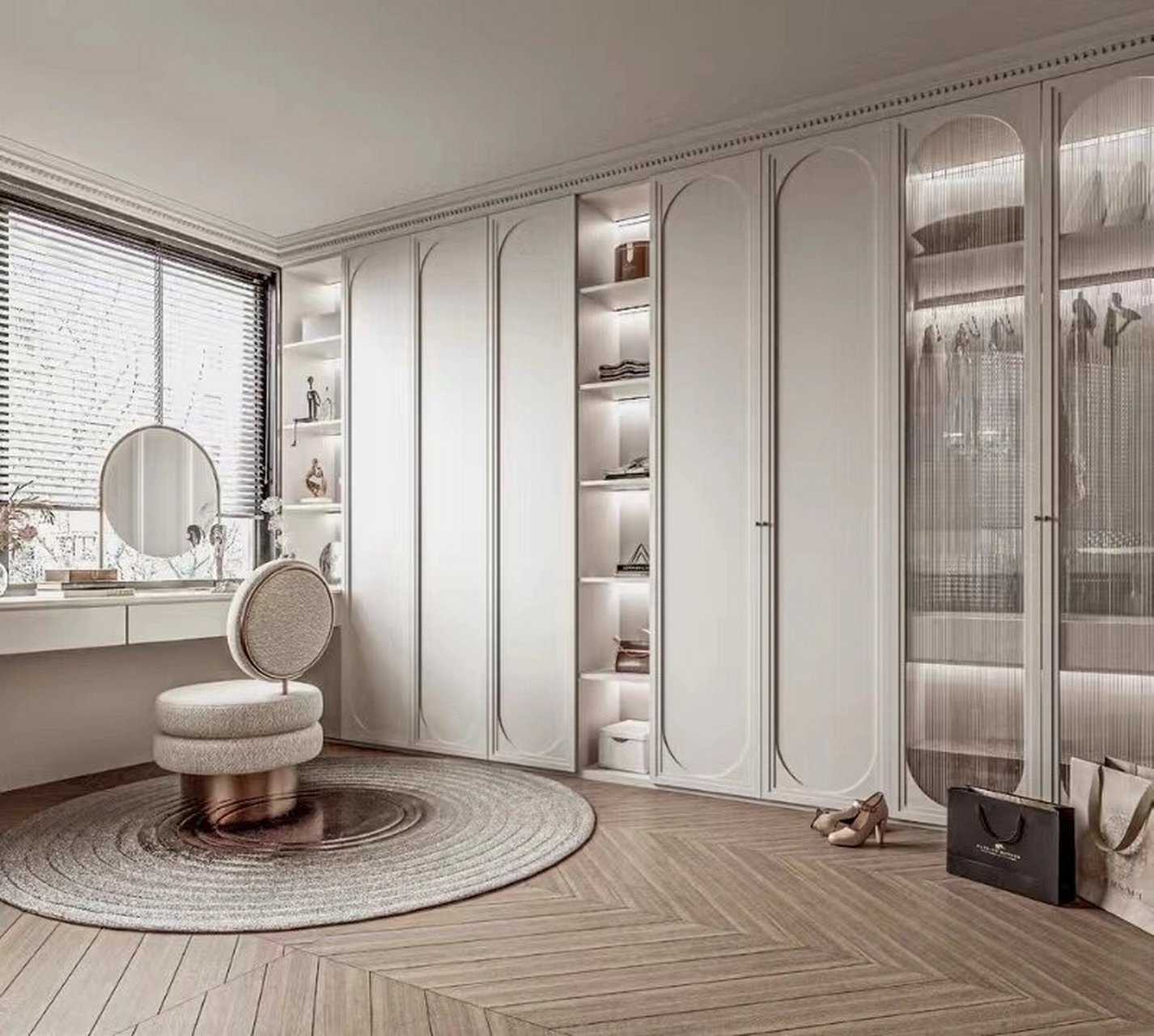 欧松板混油法式浪漫之美 原来轻法柜门可以这么美,复古风柜门,轻法式