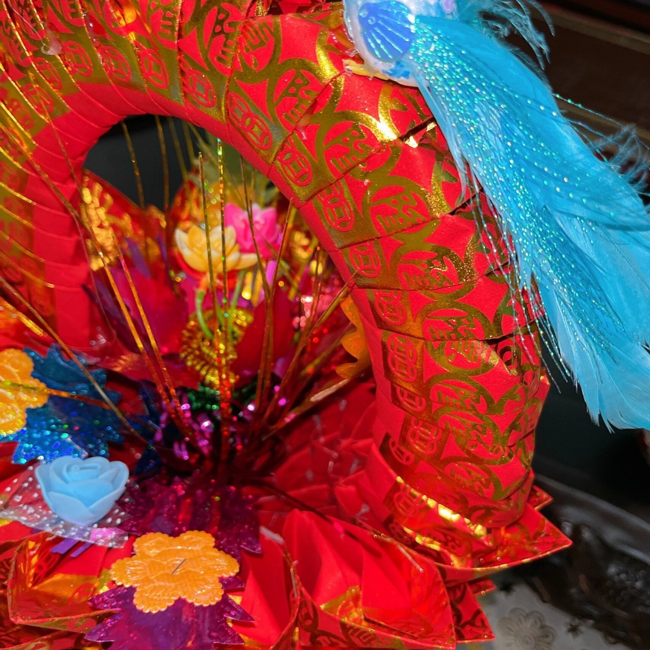 潮汕中秋塔「花篮」 寓意:好事成双,生意兴隆,年年丰收.