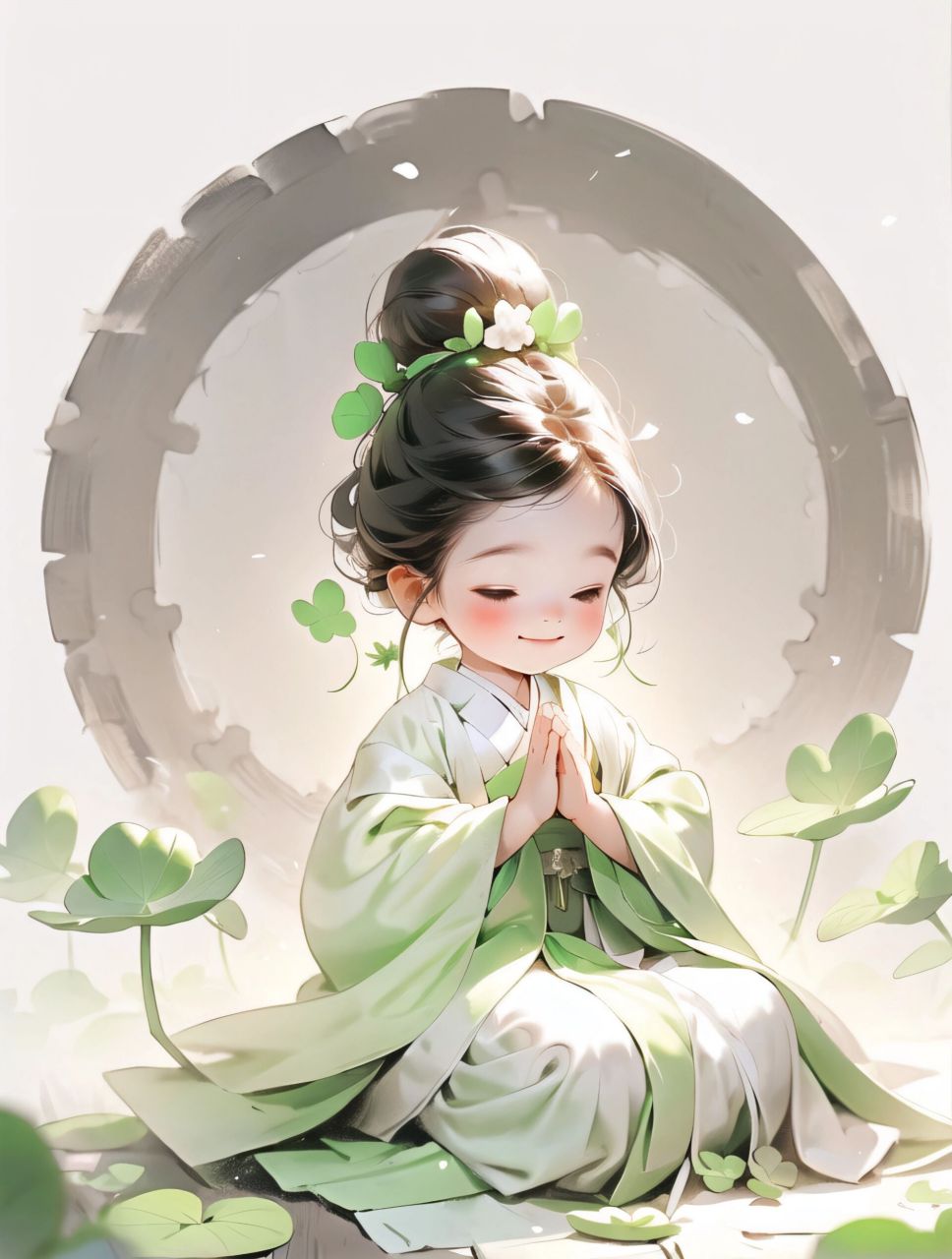 古风可爱佛系女孩