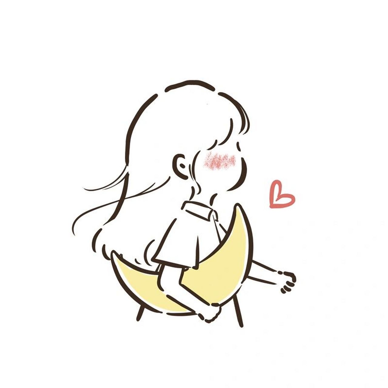 【极简闺蜜头像】8215星星不会离开月亮 93我也不会离开你.