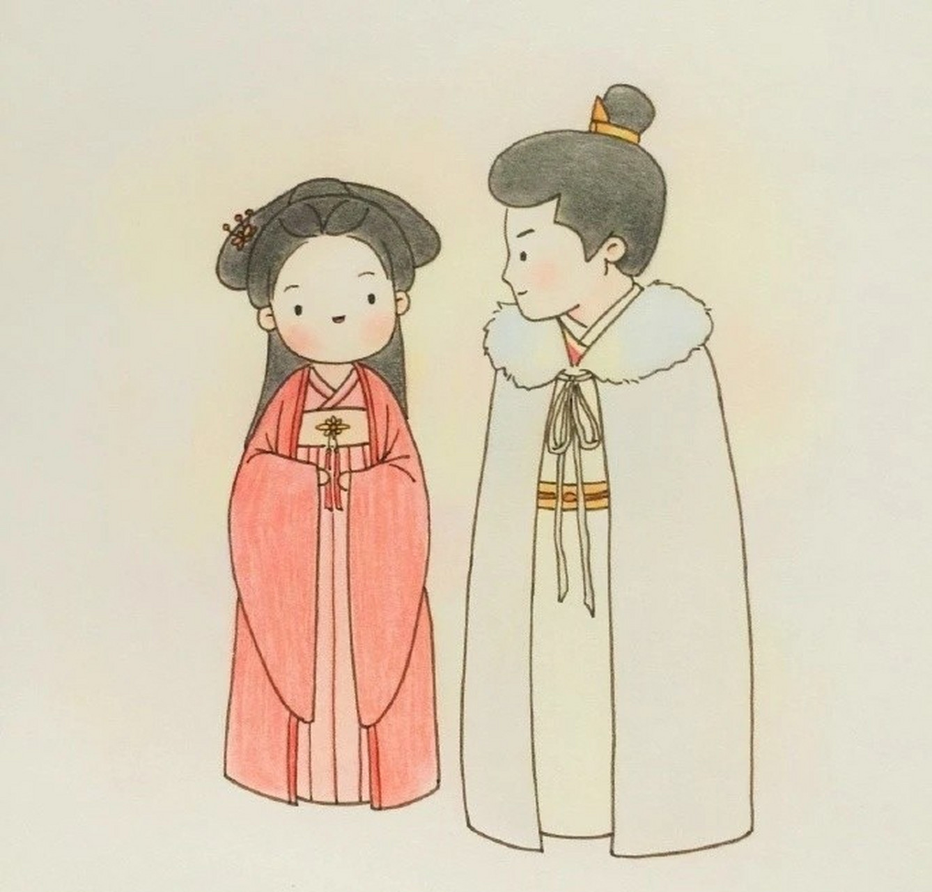 简笔画:汉服古风简笔画,拿去练吧 而近几年来,古风 也逐渐成为一种