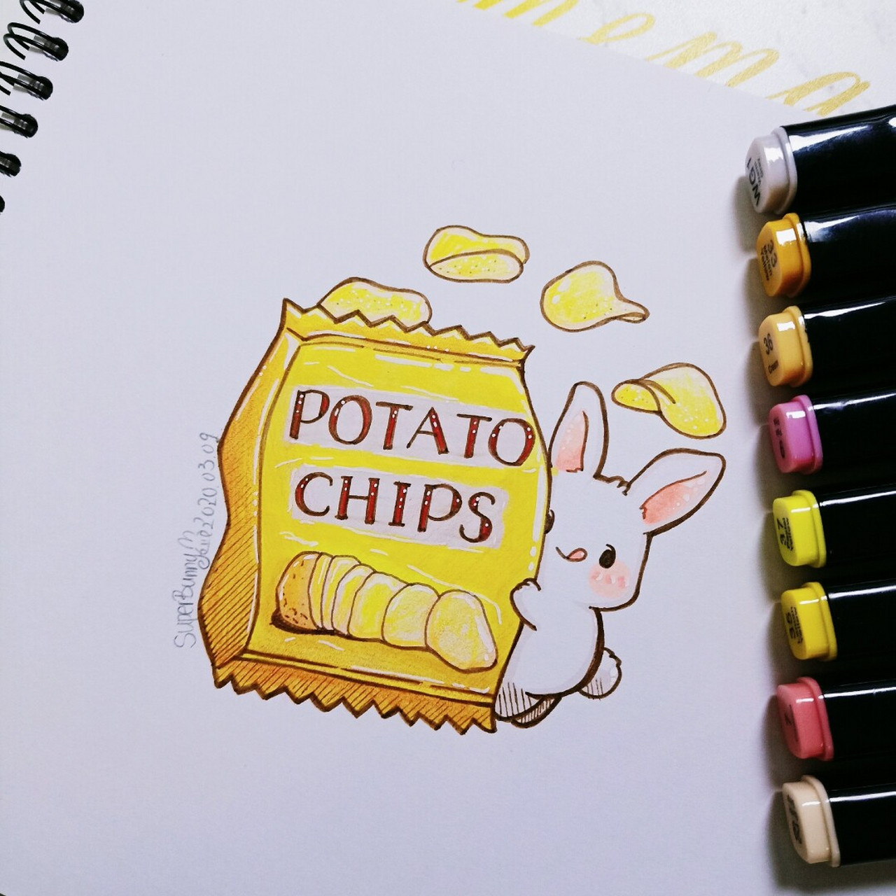 可爱滴兔兔鸭53#马克笔97薯片兔兔 97979797 嘻嘻嘻,小兔