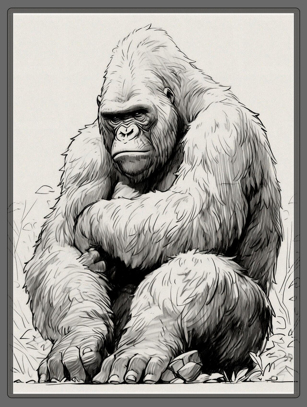 咦,大猩猩心里会有猛虎嘛?他的心里应该有的是金刚吧!哈哈