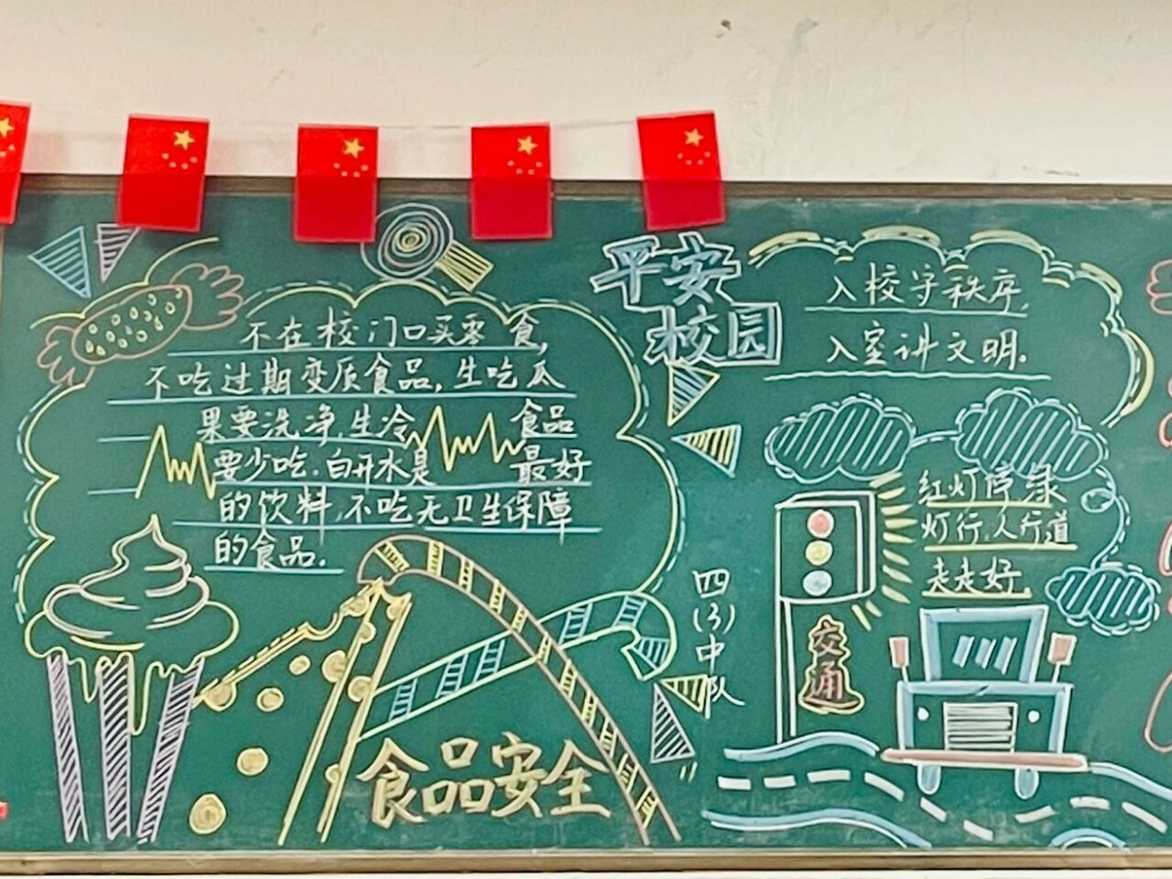 珍爱生命关注安全黑板报 参考了小94姐妹们的分享终于完成啦