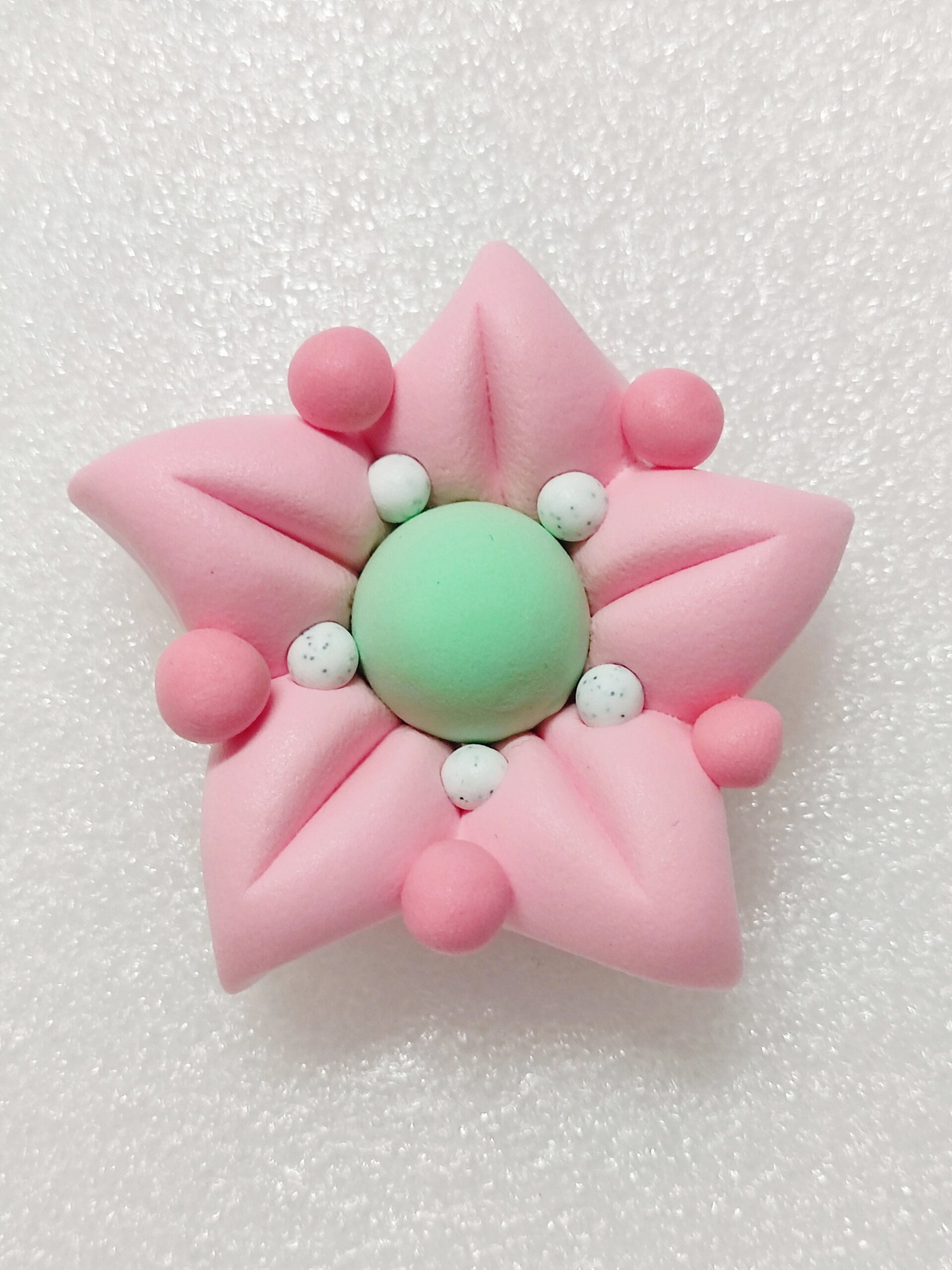 粉色系粘土花花教程