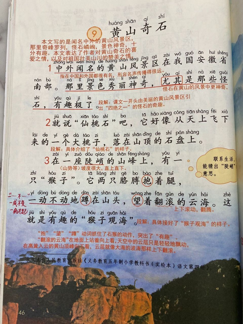 二年级语文上册 第四单元(9)黄山奇石