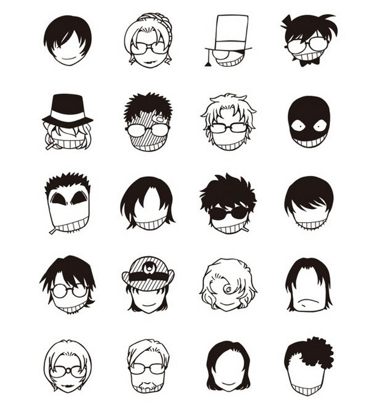 最完整的名柯人物小头像!