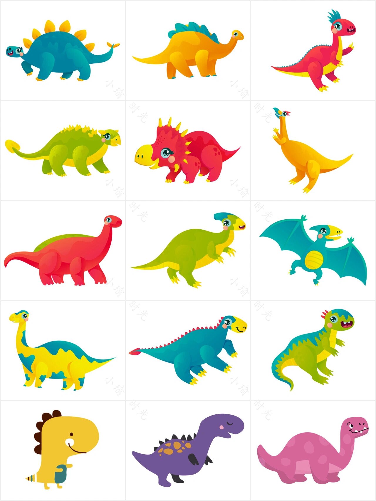 动漫恐龙,大合集.可用于手绘纸杯.@细节决定的动态