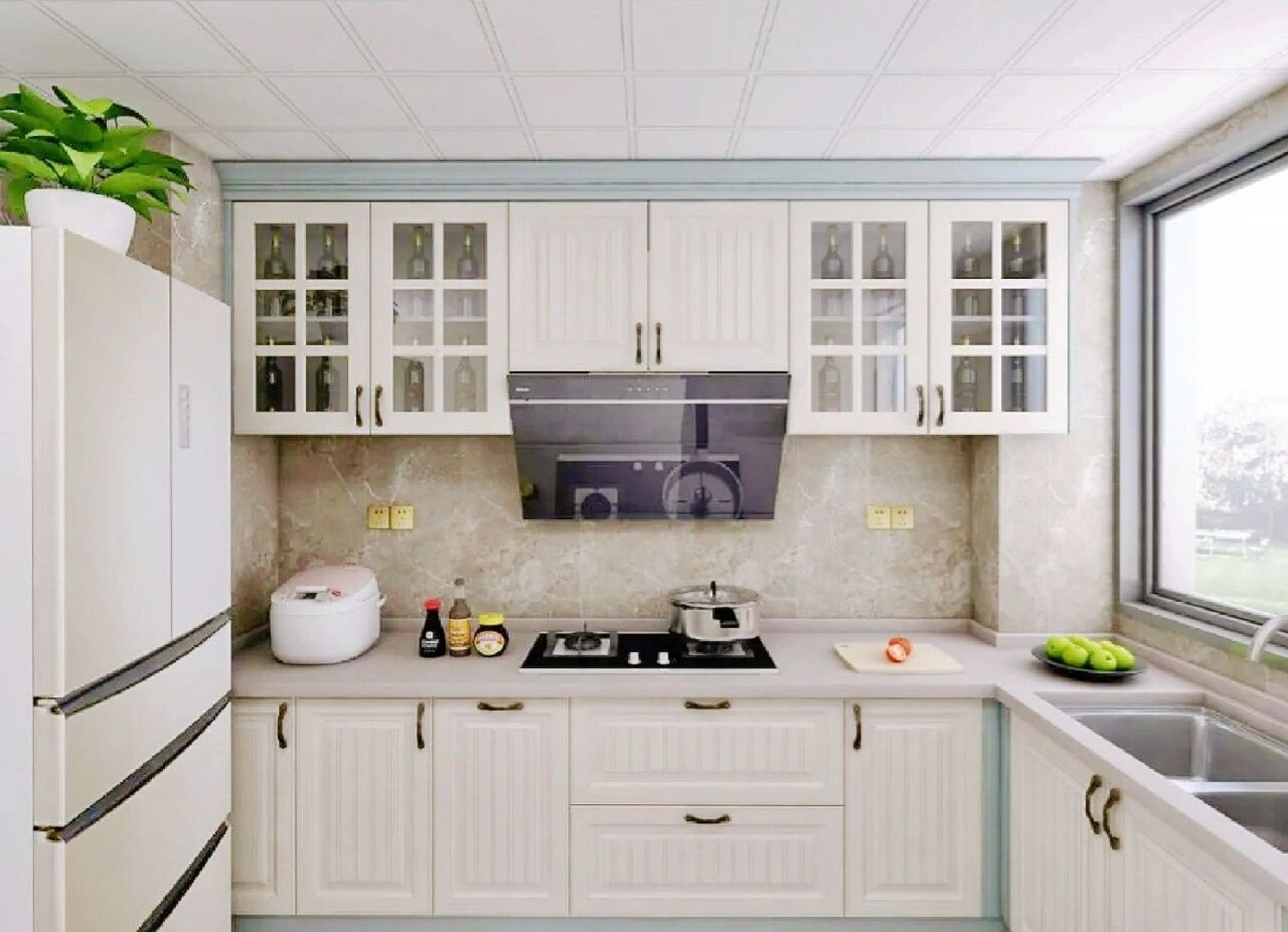 杭州欧派全屋定制|没想过厨房还能这么温馨 欧派超晶板,又名uv超晶板