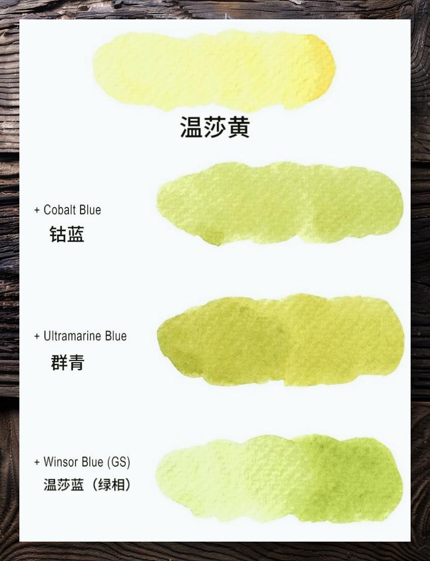水彩调色:柠檬黄,温莎黄与镉黄的色彩融合