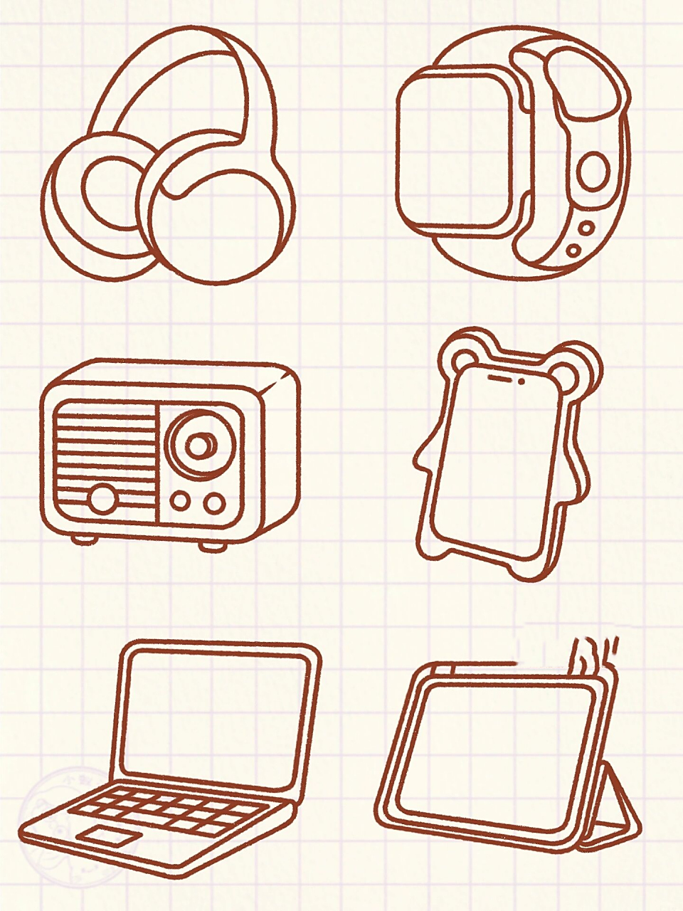 day85简笔画 教程之95电子产品73上色篇 95 今天是更新画画打卡