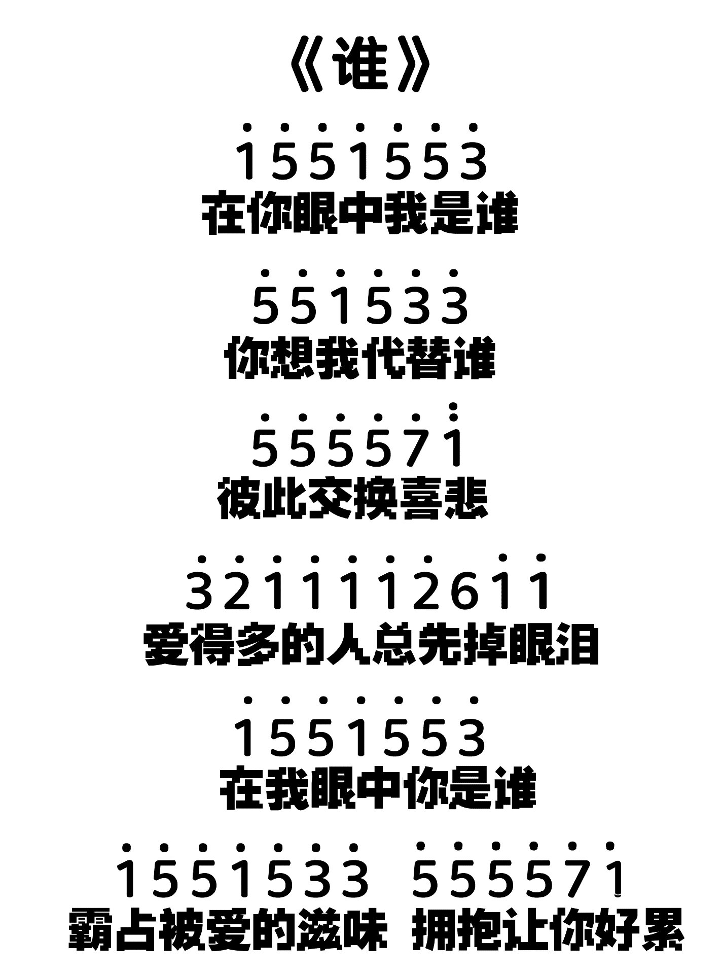 电子琴谱简单数字图片