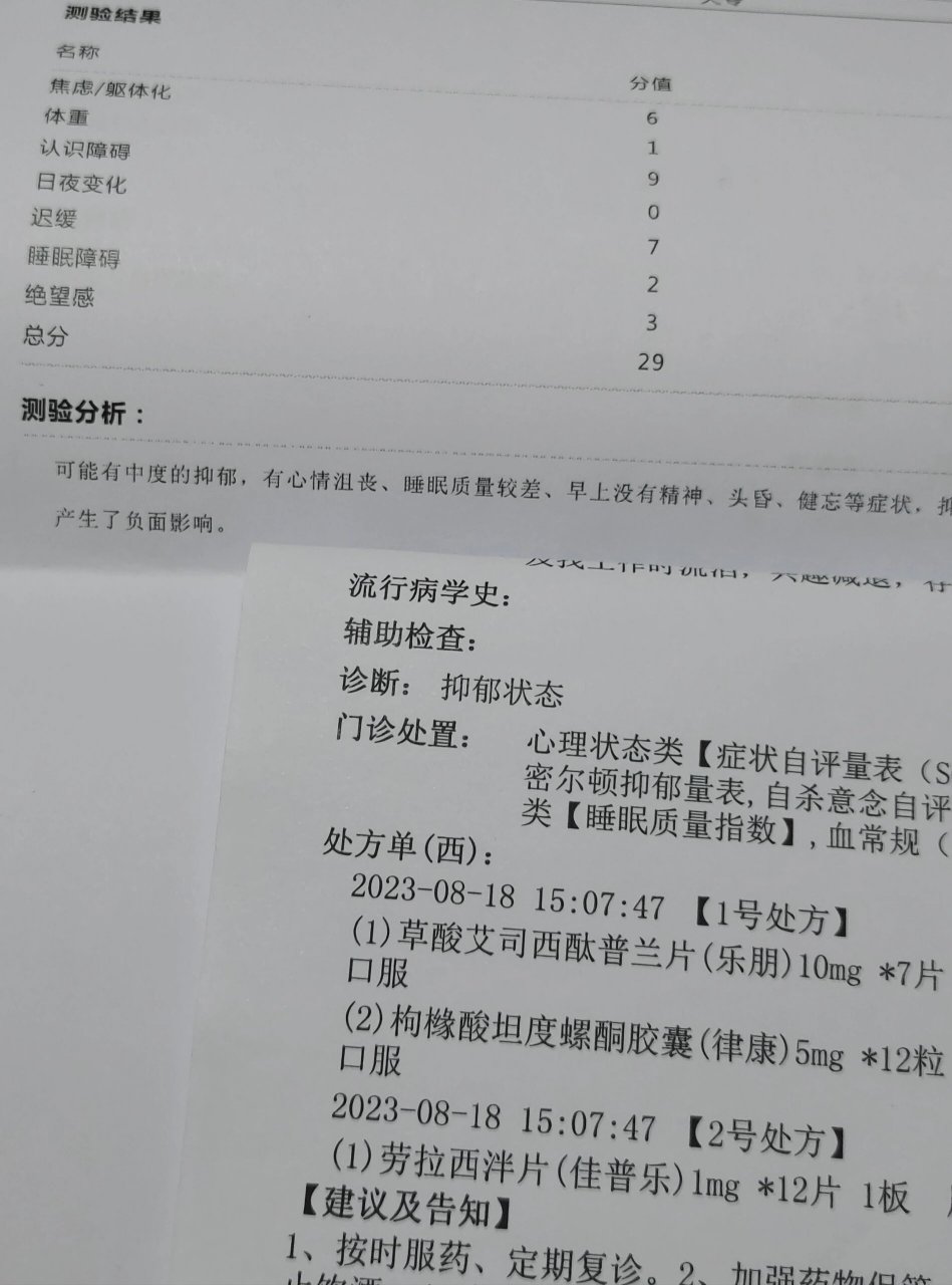 确诊啦,中度抑郁 焦虑 不想让身边的人知道自己得了抑郁症 不是因为