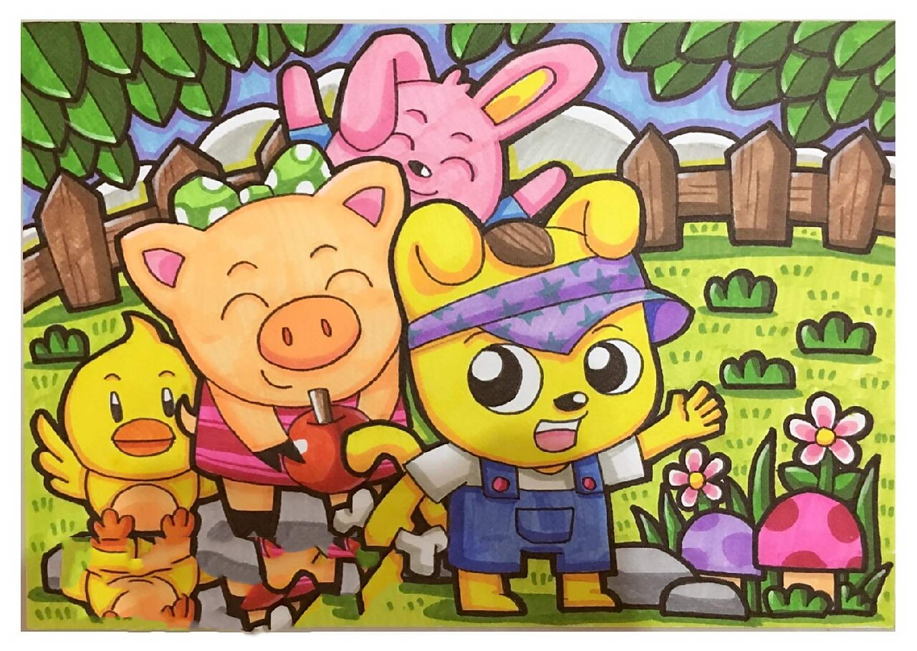 原创作者:丹尼索蜡笔画 97动物系列96要被这些可爱的动物可爱死了