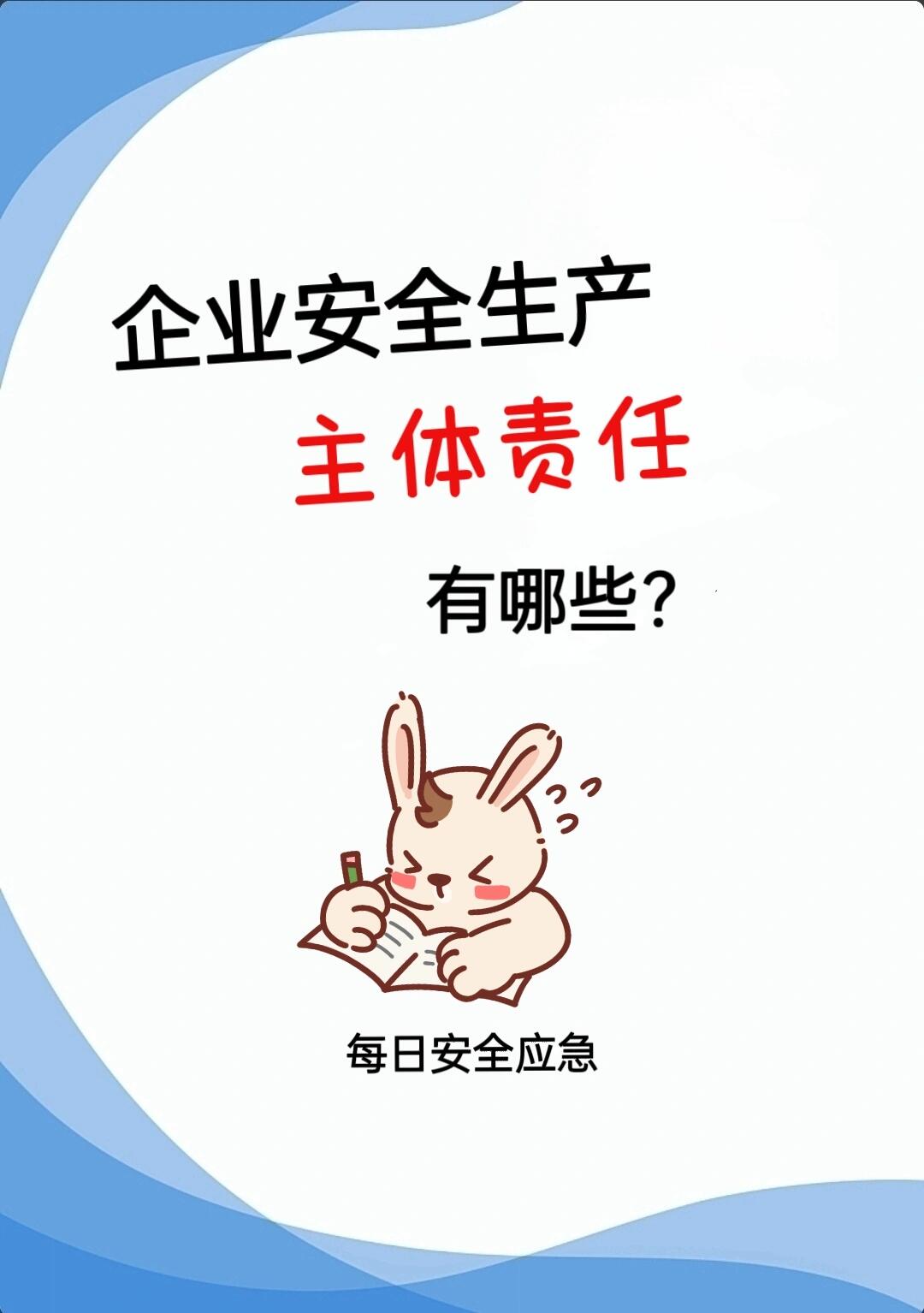 如何落实企业安全主体责任,有哪些责任?