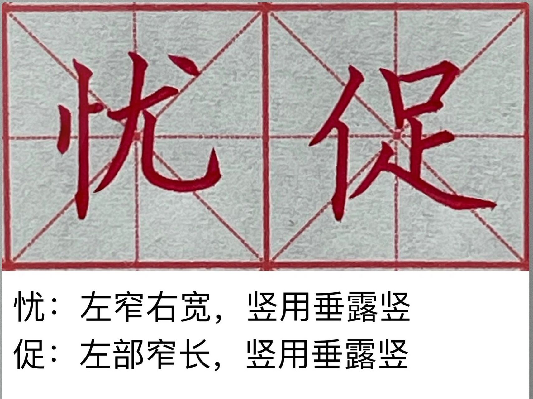字体结构:左窄右宽 这类字左部结构简单或笔画少,右部结构复杂或笔画