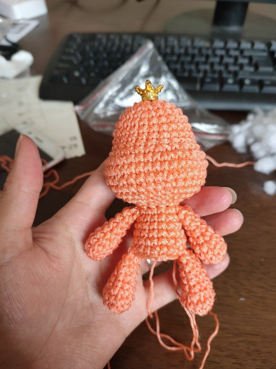 (附图解)暴力熊挂件,纯手工钩织 细节图 暴力熊,这作为小挂件真是极好