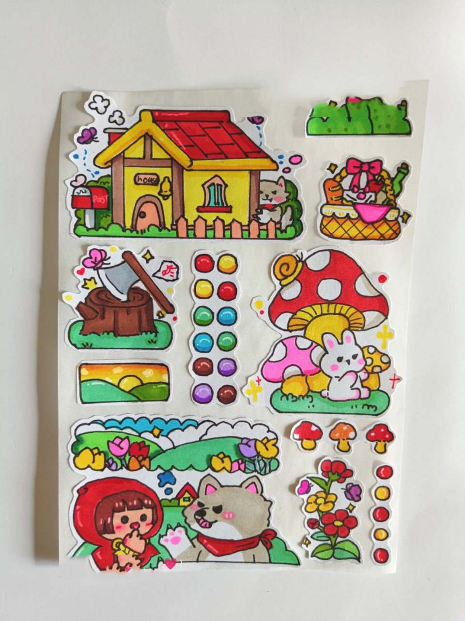 今天是自制小麻薯贴纸呀06超级超级喜欢这次画92贴纸9998