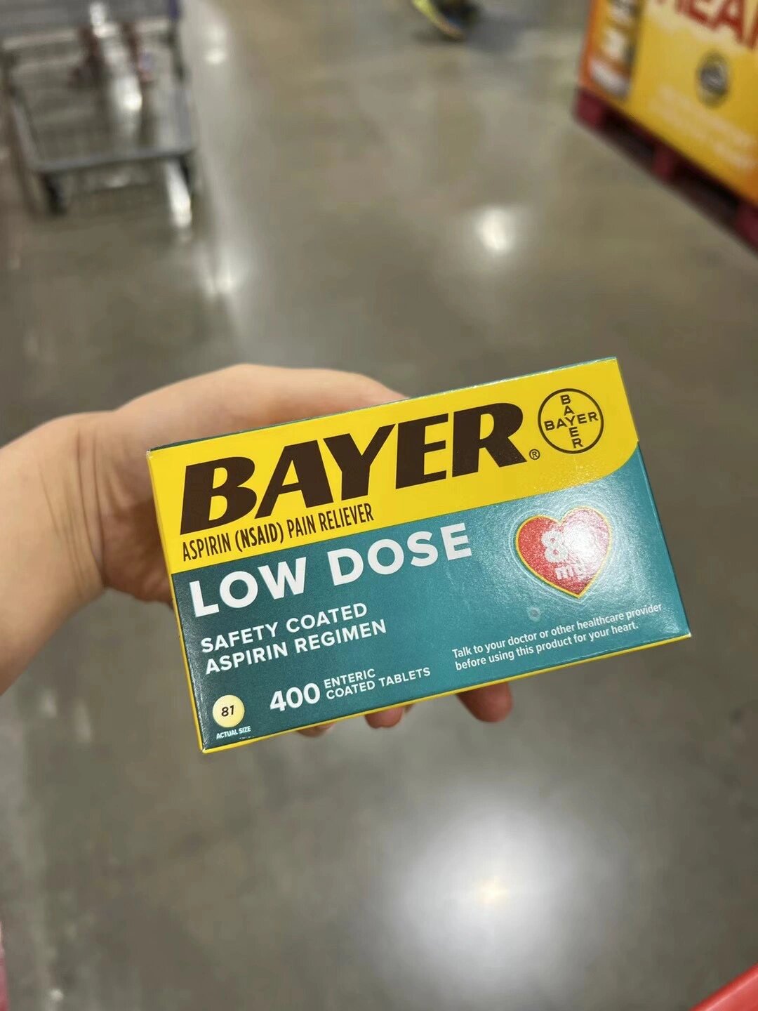 81毫克阿司匹林,称作 baby 阿司匹林,用于心脏保健.