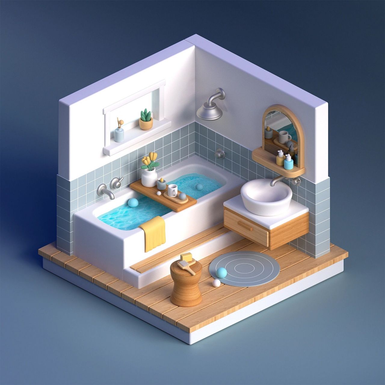 房间c4d建模-集合奉上～ 小房子建模六个啦!