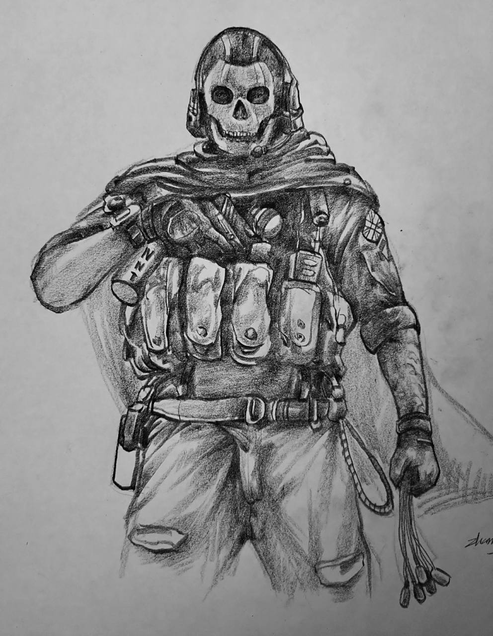 call of duty ghost  使命召唤  幽灵 很久没画速写照片了