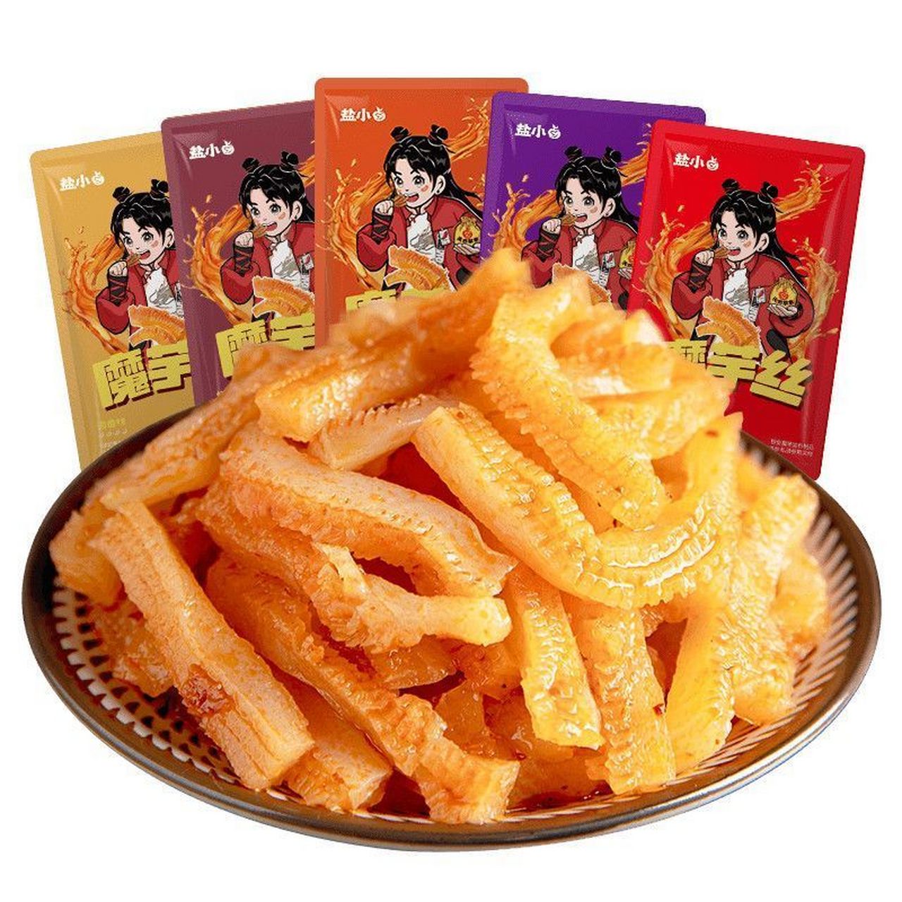 盐津铺子魔芋丝30包,9.9入!  素毛肚饱腹解馋解馋小零食休闲食品!