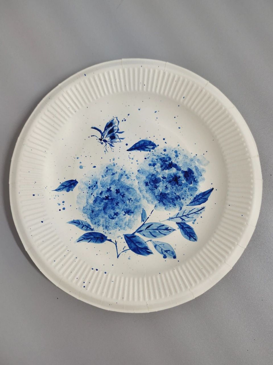 一次性纸盘华丽变身青花瓷盘78  废物利用式收纳