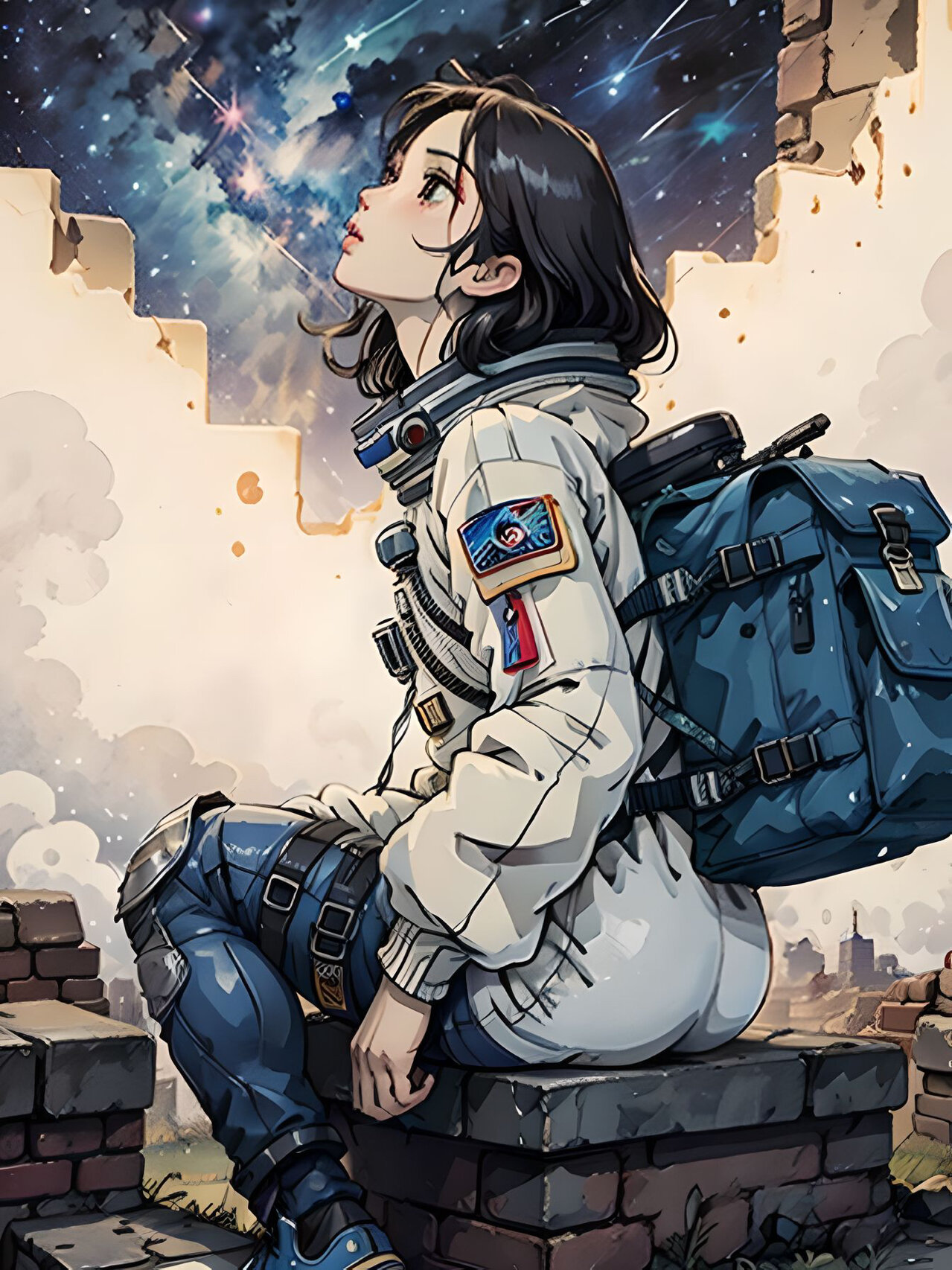 流浪地球 流浪地球2 宇航员卡通头像 漫画头像 可爱漫画宇宙少女 保护