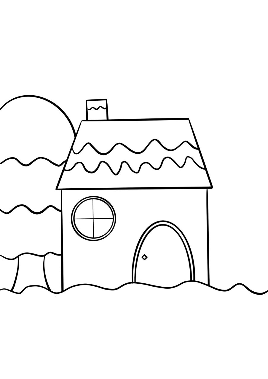 儿童雪景创意画 小学生下雪啦儿童创意画教程,雪景简笔画教程,超简单
