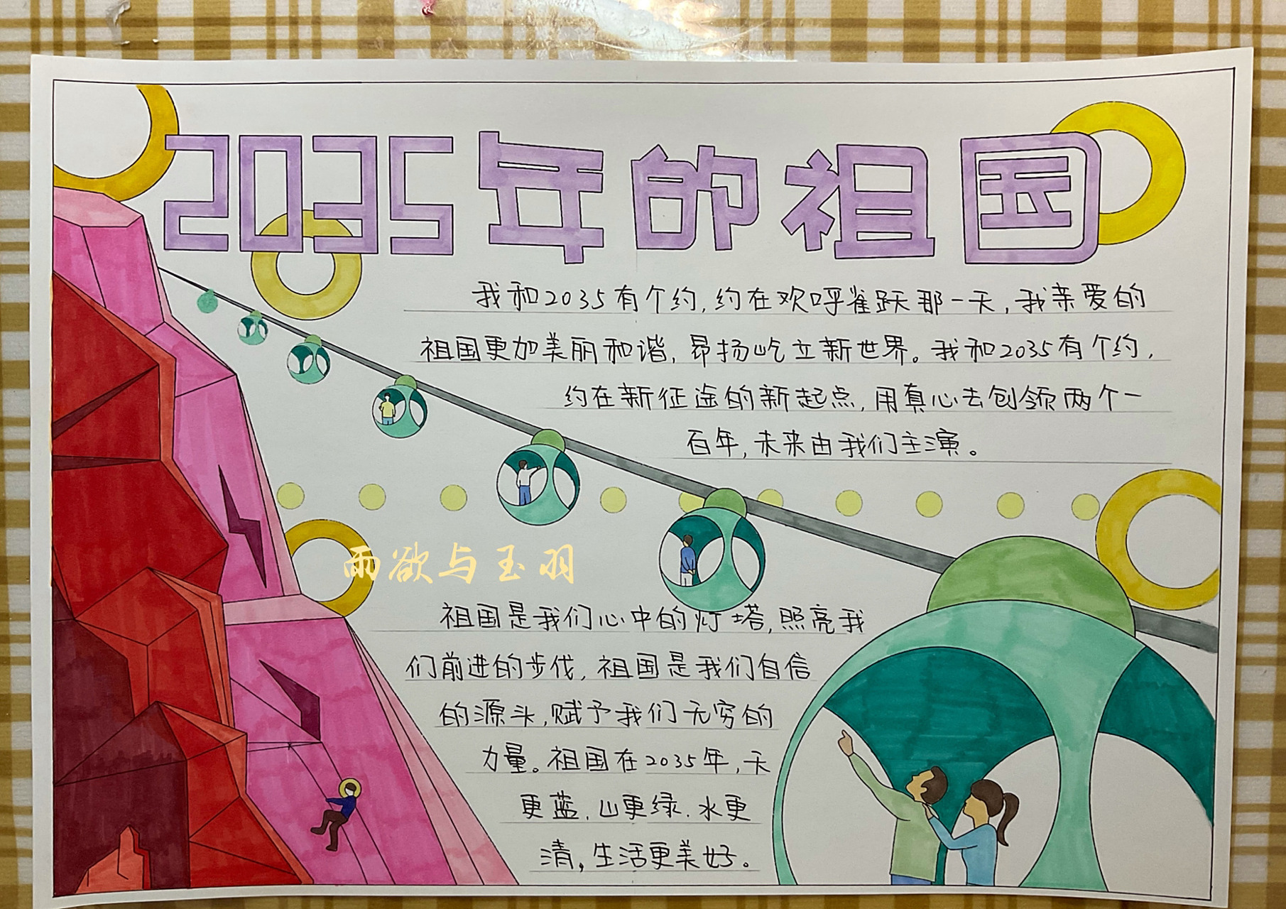 2035年的祖国手抄报 有不会画的可以问我 99也可以 买 画好的线稿