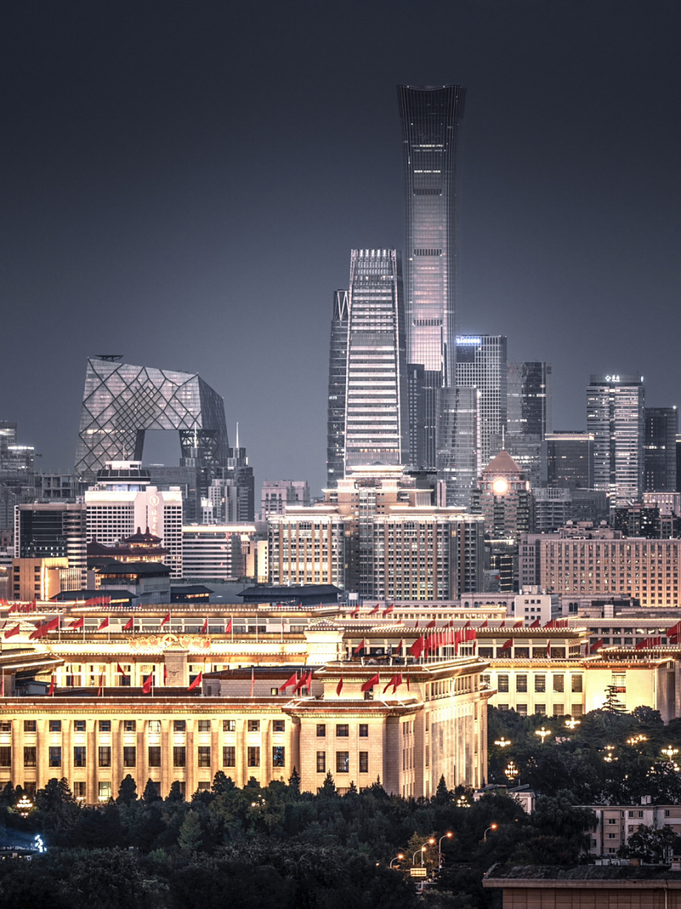 华灯初上的北京城夜景最为迷人.